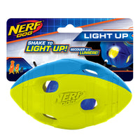 Nerf Dog Bash LED football dog toy, 14cm, blue and green