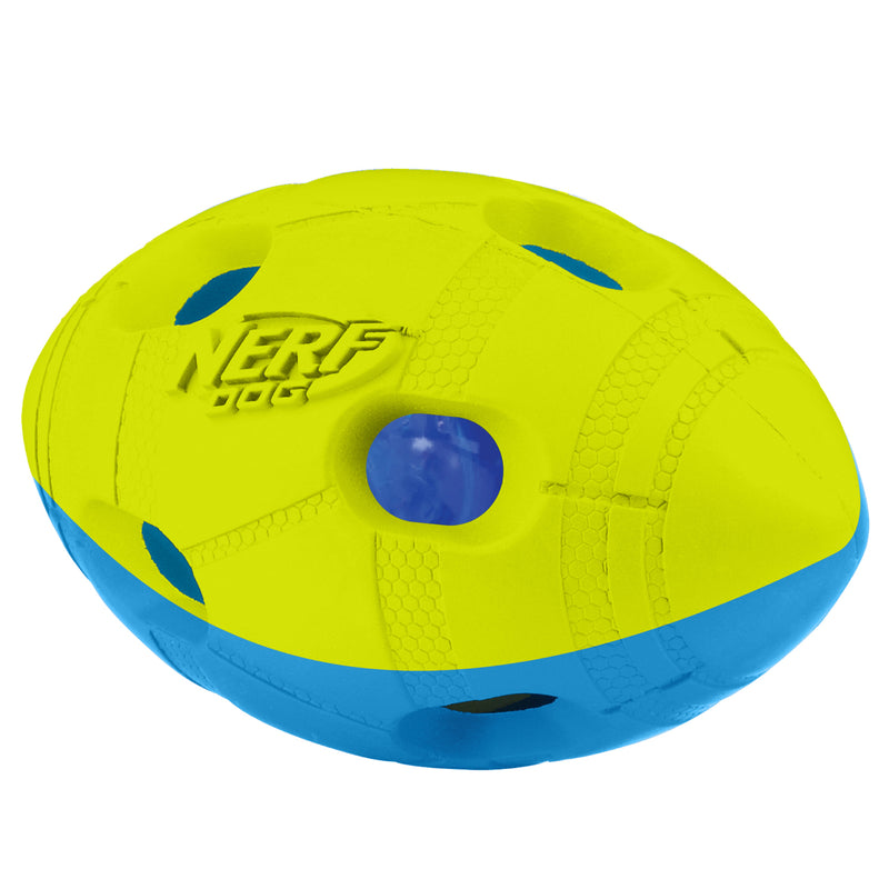 Nerf Dog Toy - Led Bash Football Blue and Green 14cm 03