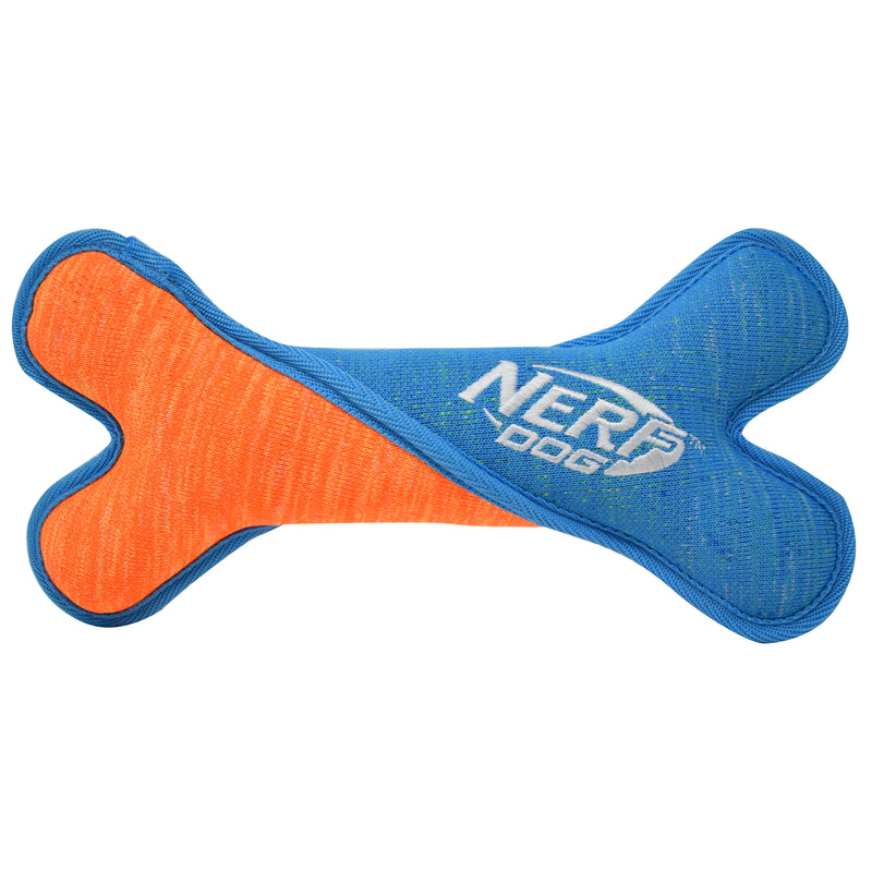 Nerf X Weave Dog Toy - Squeak Twist Bone Blue/Orange 24cm 03