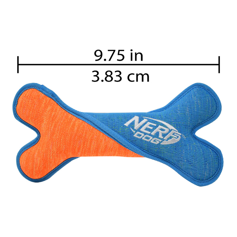 Nerf X Weave Dog Toy - Squeak Twist Bone Blue/Orange 24cm 02