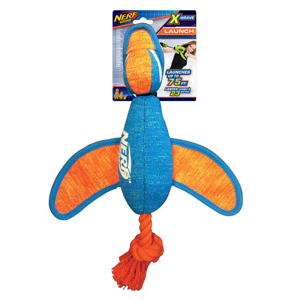 Nerf X Weave Dog Toy - Duck Launcher Blue/Orange 40 Cm 01