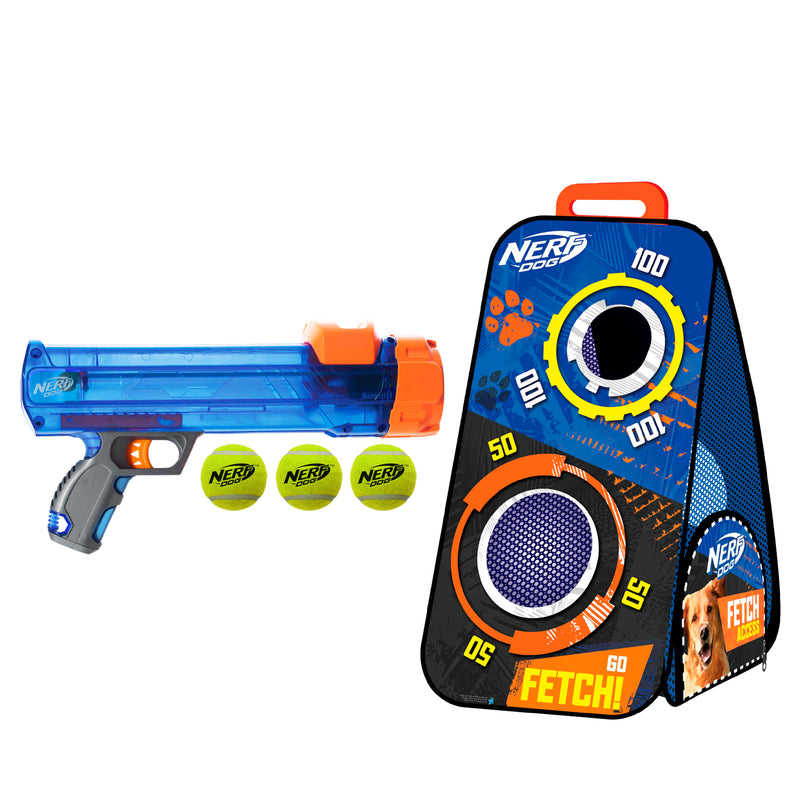 Nerf Dog Toy - Blaster Target Game Set with 3 Balls 05
