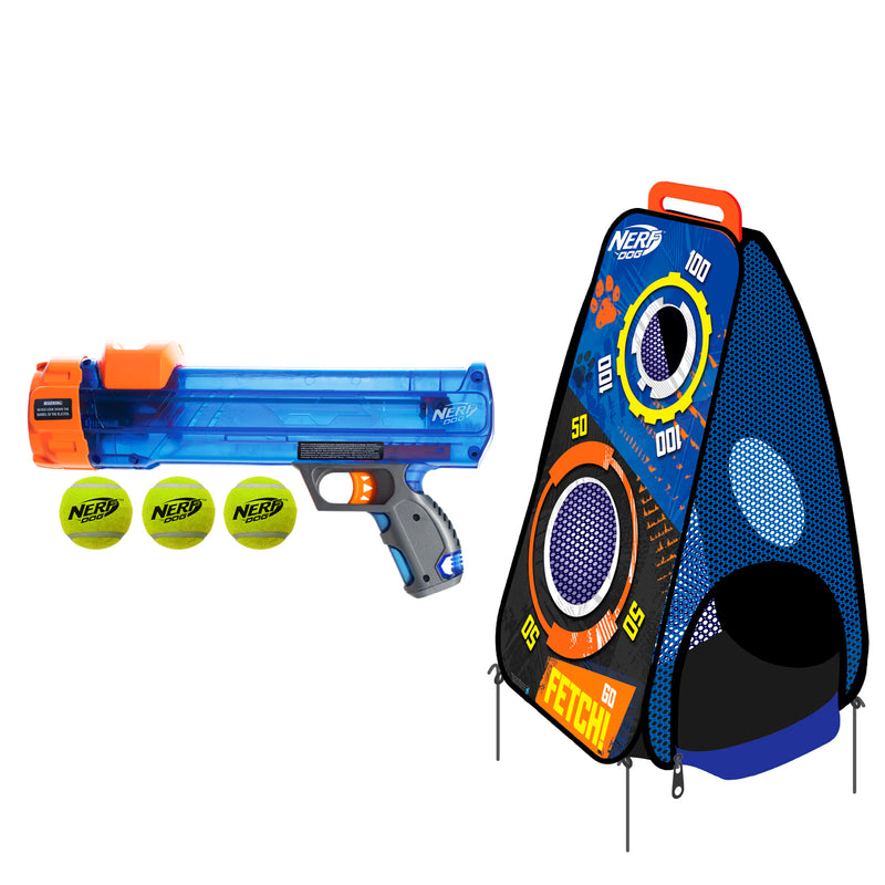 Nerf Dog Toy - Blaster Target Game Set with 3 Balls 04