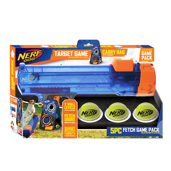 Nerf Dog Toy - Blaster Target Game Set with 3 Balls 01