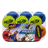 Nerf Dog squeak tennis balls, 6.25cm, twelve-pack