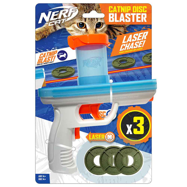 Nerf Cat Toy - Catnip Blaster with 3 Discs 01