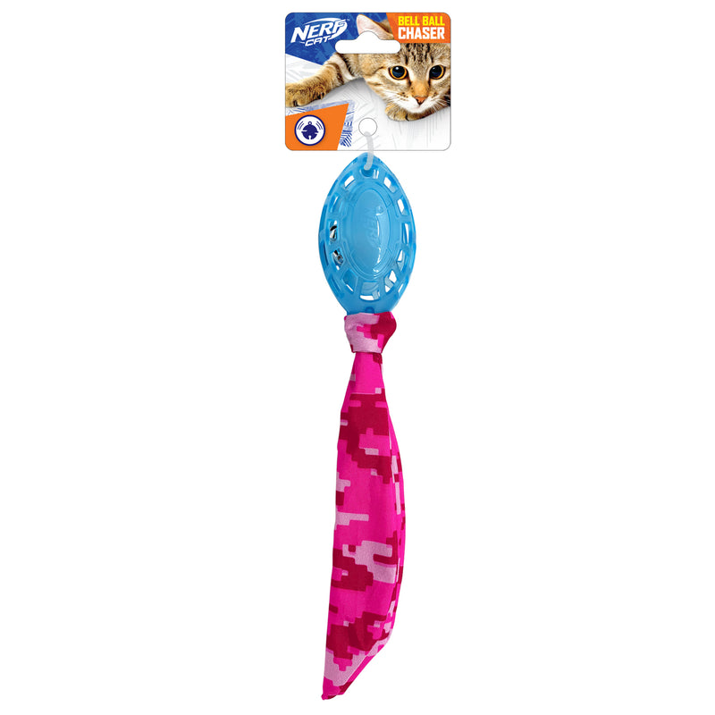 Nerf Cat Toy - Bell Rattle Football with Crinkle Tail 01