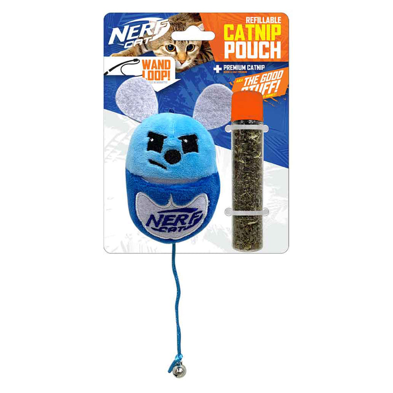 Nerf Cat Toy - Plush Cat with Catnip Pouch & Bell 9cm 01