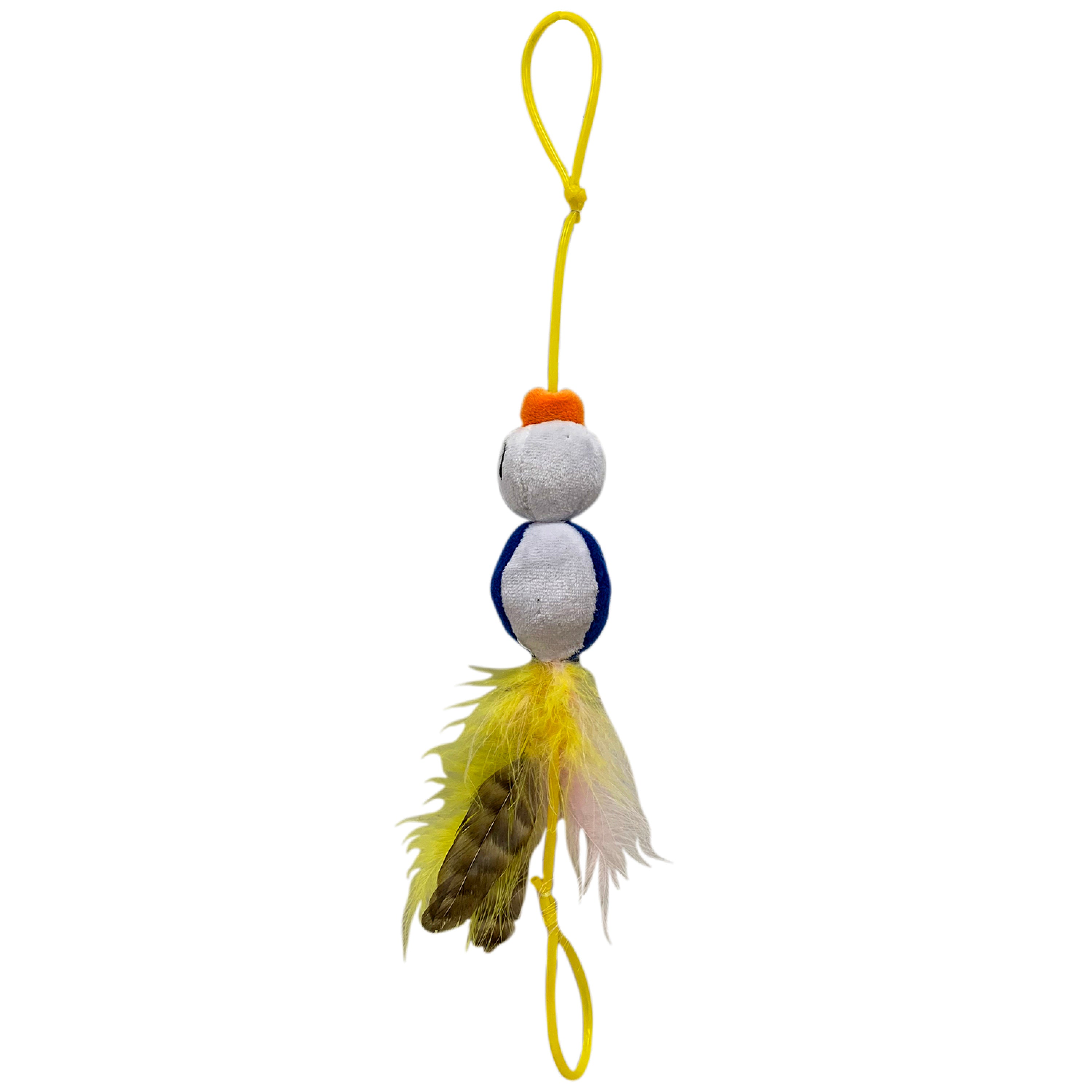 Nerf Cat Toy - Plush Elastic Launching Duck with Bell 10cm 06