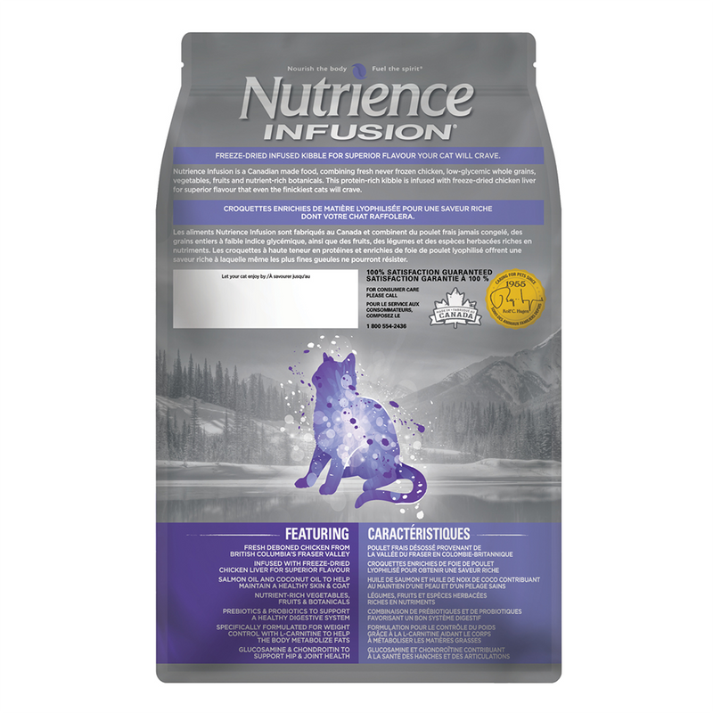 Nutrience Infusion Dry Cat Food Adult Weight Control Chicken 01