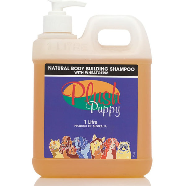 Plush Puppy Natural Body Building Shampoo with Wheatgerm 1L