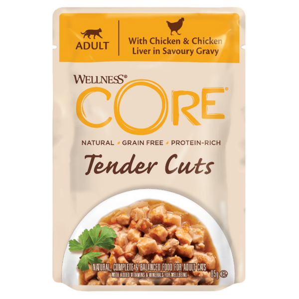 Wellness Core Wet Cat Food Tender Cuts With Chicken & Chicken Liver In Savoury Gravy by Peekapaw