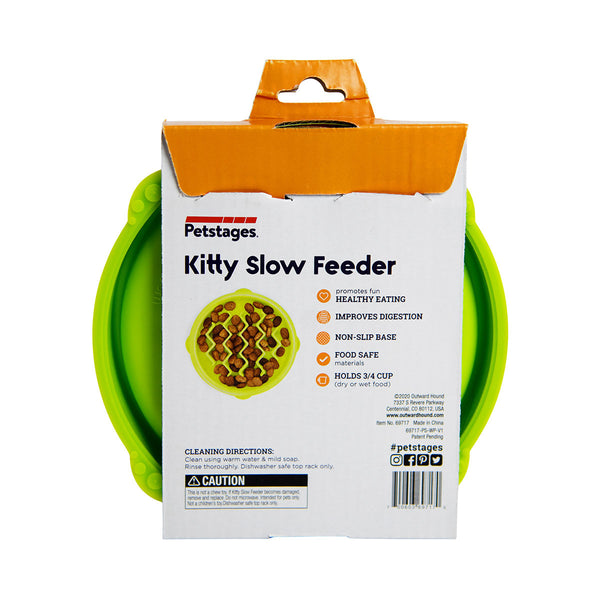 Petstages Wave Slow Feeder for Cats - Green | PeekAPaw Pet Supplies