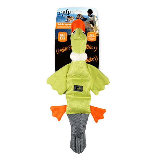 All for Paws AFP Dog Outdoor Ballistic Quack Duck - Orange/Green