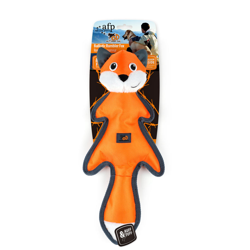 All for Paws AFP Dog Outdoor Ballistic Rumbler Fox - Orange/Green