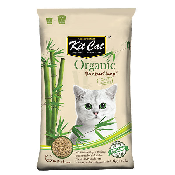 Kit Cat Organic Bamboo Clump Cat Litter Short Hair