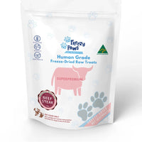 Freezy Paws Freeze Dried Beef Steak pet treats - front of the 70g pack