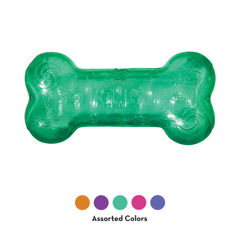 KONG Dog Toys Squeezz Crackle Bone Assorted 02