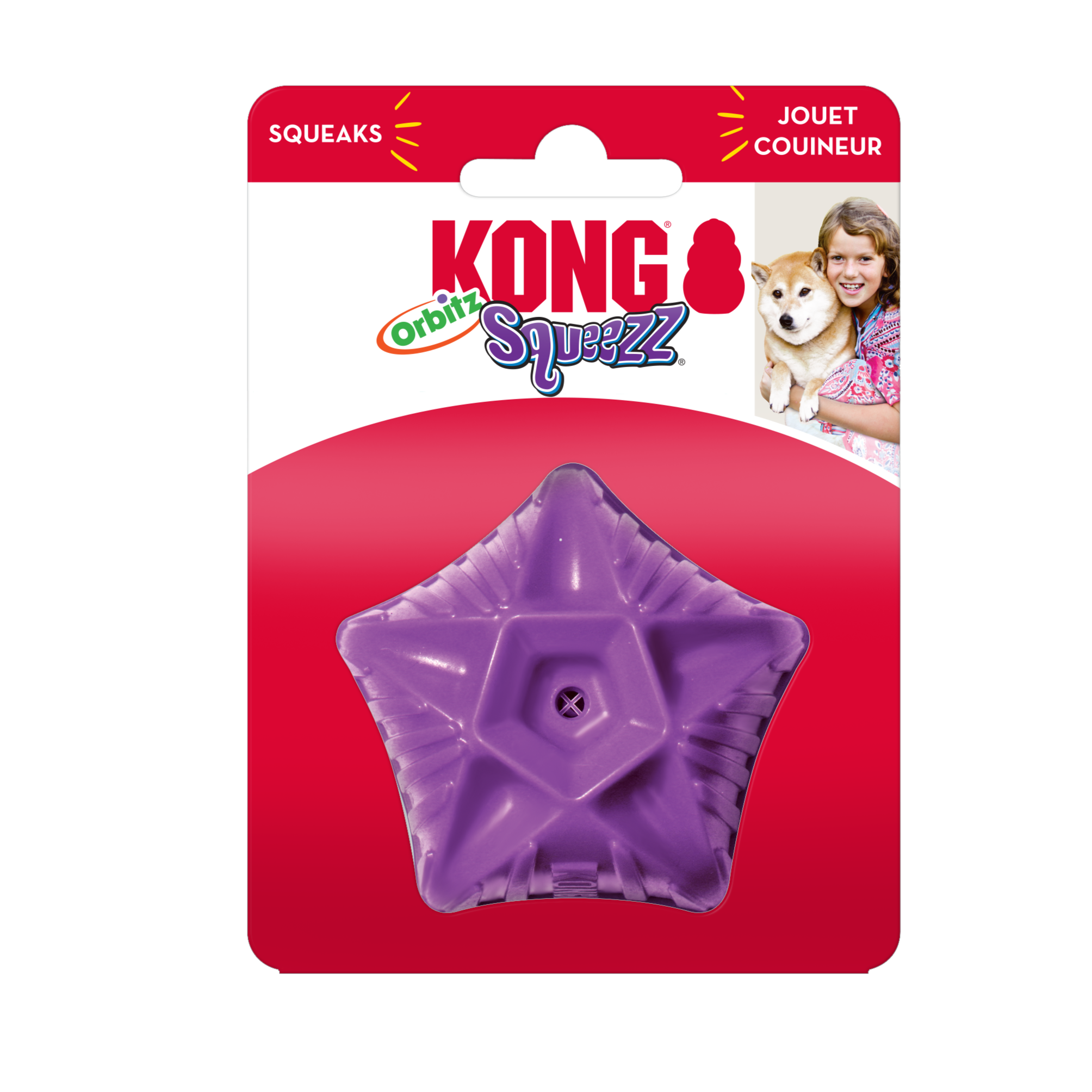 KONG Dog Toys Squeezz Orbitz Ball Assorted Small/Medium