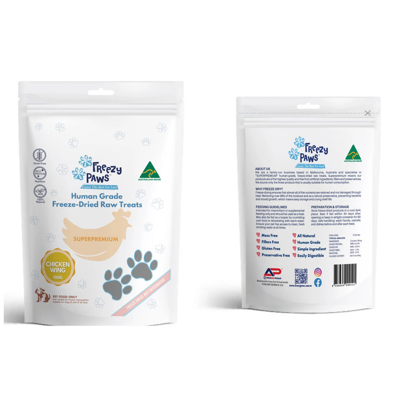 Freezy Paws Freeze Dried Chicken Wing Treats 01