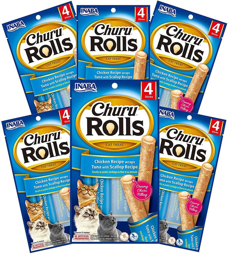 Inaba Cat Treat Churu Rolls Chicken Wraps Tuna Scallop 03