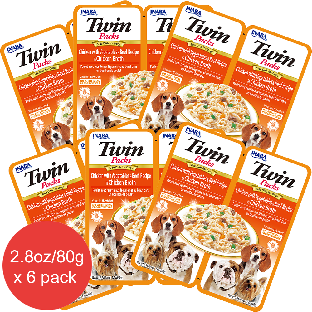 Inaba Dog Treat Twin Packs Chicken with Vegetables & Beef Recipe in Chicken Broth 02