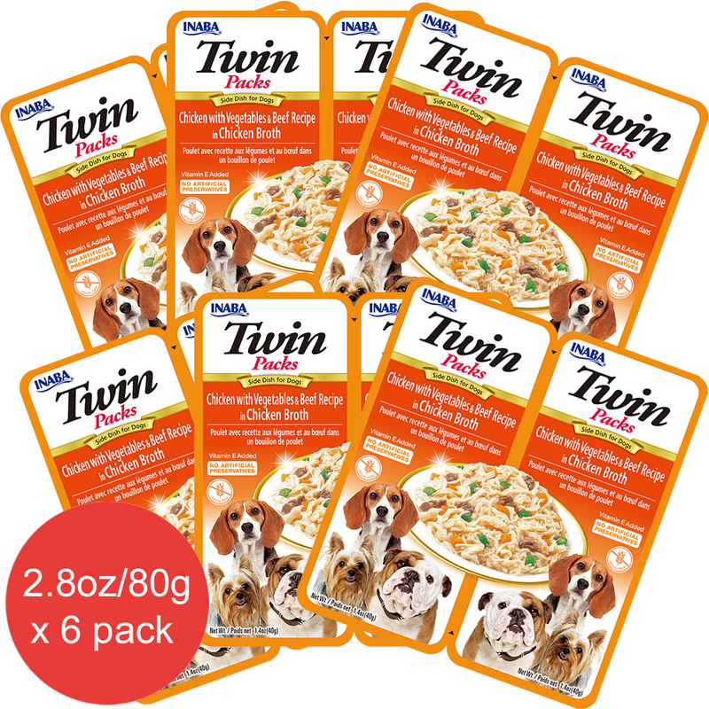 Inaba Dog Treat Twin Packs Chicken with Vegetables & Beef Recipe in Chicken Broth 02