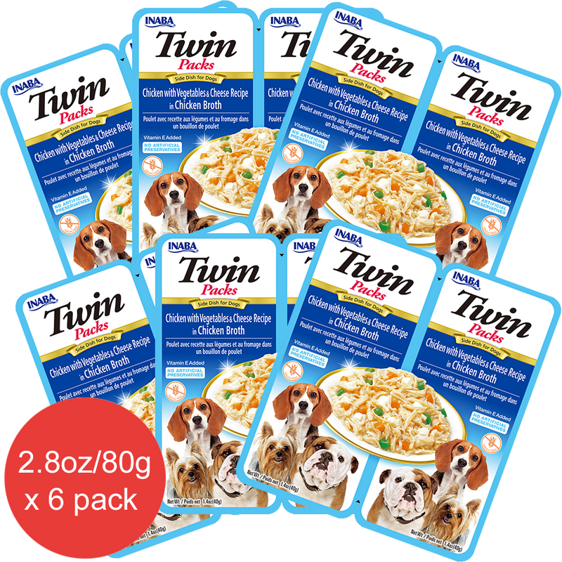 Inaba Dog Treat Twin Packs Chicken with Vegetables & Cheese Recipe in Chicken Broth 03