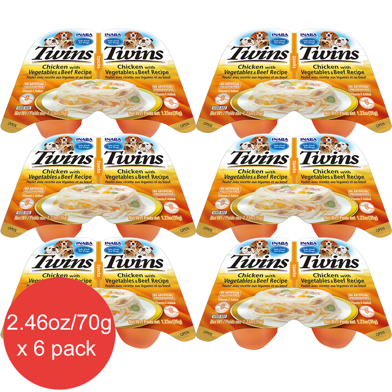Inaba Dog Treat Twin Packs Chicken with Vegetables & Beef Recipe 02