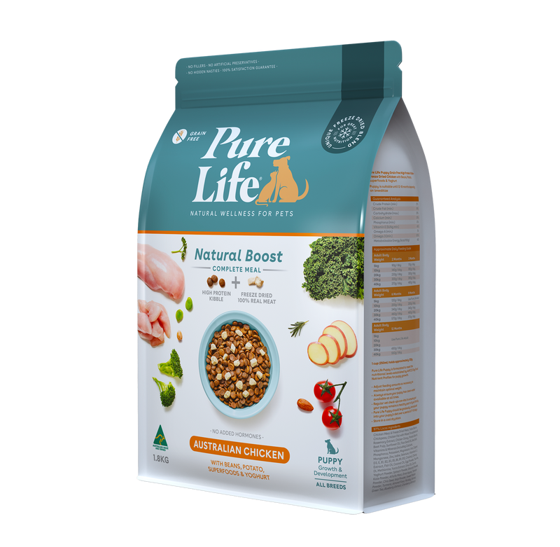 Pure Life Natural Boost Dry Dog Food Puppy Australian Chicken