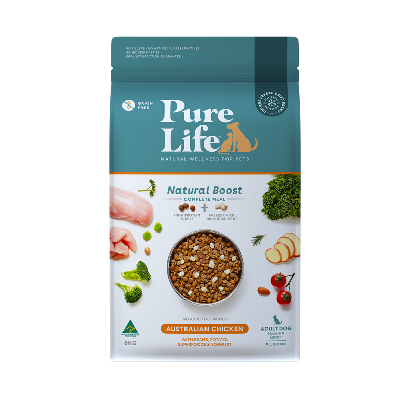 Pure Life Natural Boost Dry Dog Food Adult Australian Chicken