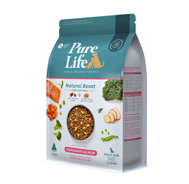 Pure Life Natural Boost Dry Dog Food Adult Tasmanian Salmon