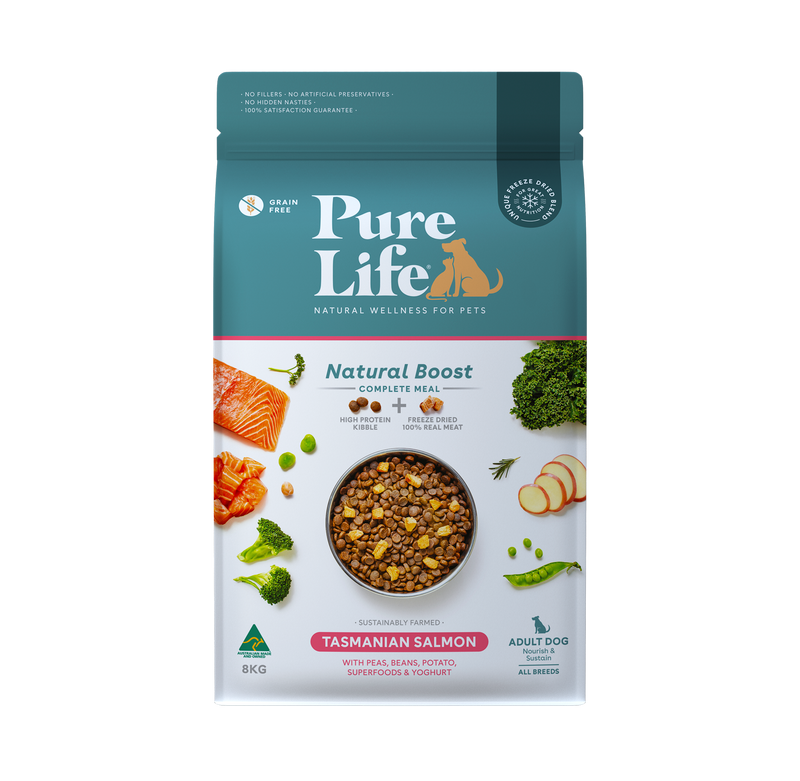 Pure Life Natural Boost Dry Dog Food Adult Tasmanian Salmon