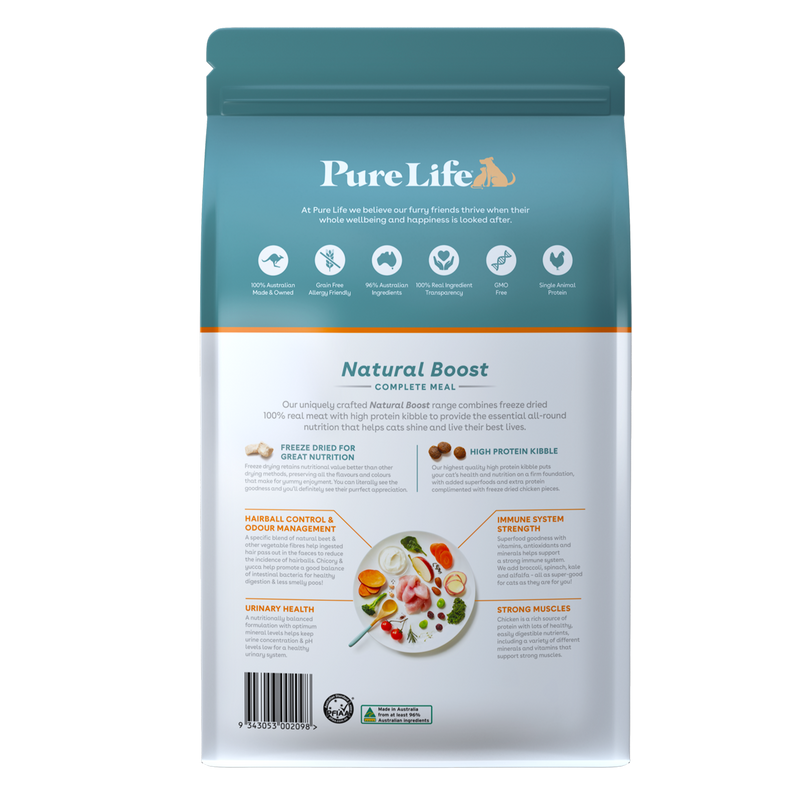 Pure Life Natural Boost Dry Cat Food Adult Australian Chicken