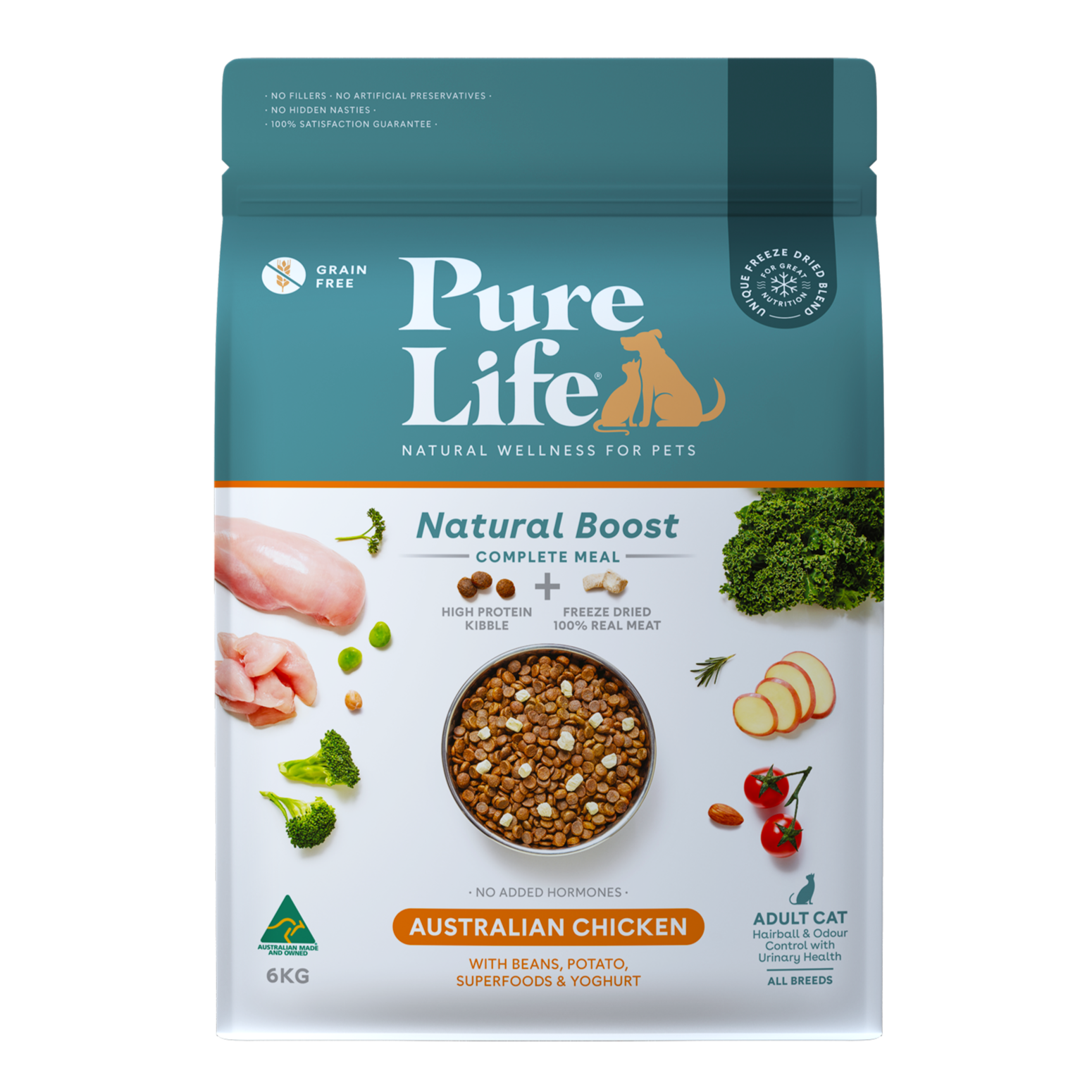 Pure Life Natural Boost Dry Cat Food Adult Australian Chicken