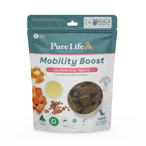 Pure Life Grain Free Dog Treats Mobility Boost Salmon with Fish Oil & Turmeric