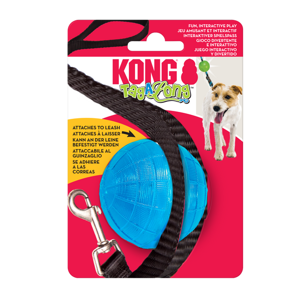 KONG Dog Toys TagALong Ball 01
