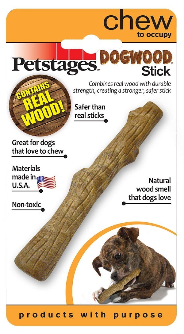 Petstages Dogwood Wood Alternative Dog Chew Toy Original Stick - Petite | PeekAPaw Pet Supplies