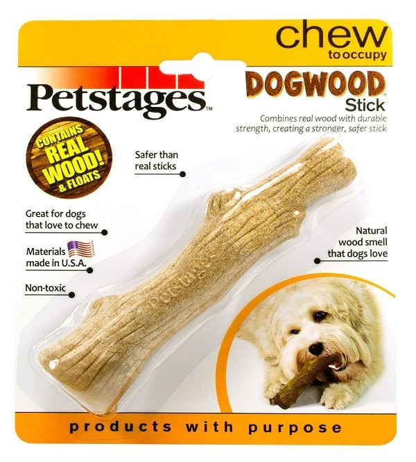 Petstages Dogwood Wood Alternative Dog Chew Toy Original Stick - Small | PeekAPaw Pet Supplies