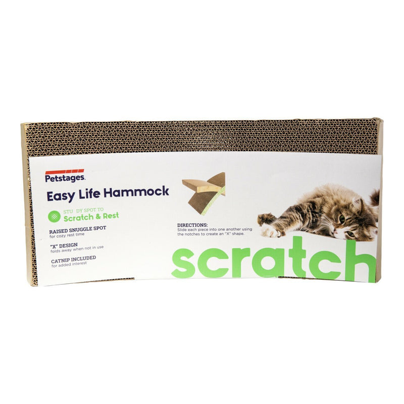 Petstages Easy Life Hammock Cardboard Cat Scratcher & Bed - Default Title | PeekAPaw Pet Supplies