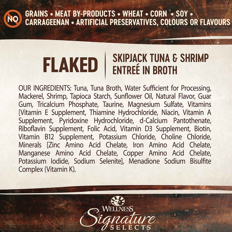Wellness Core Wet Cat Food Signature Selects Flaked Skipjack Tuna & Shrimp by Peekapaw