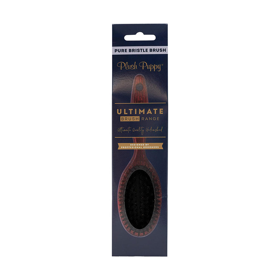 Plush Puppy Ultimate Pure Boar Bristle Brush – in its navy retail box