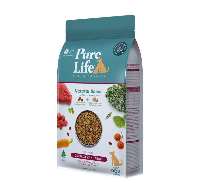 Pure Life Natural Boost Dry Dog Food Adult Outback Kangaroo