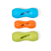 West Paw Qwizl treat dispensing dog toy, full colour range lined up