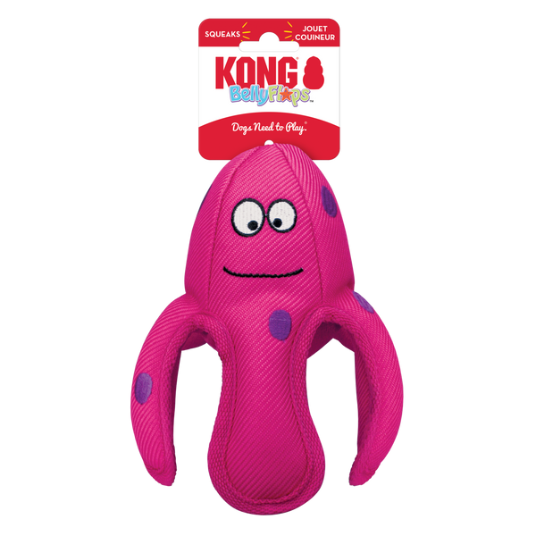KONG Dog Toys Belly Flops Octopus Medium