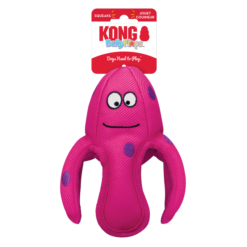 KONG Dog Toys Belly Flops Octopus Medium