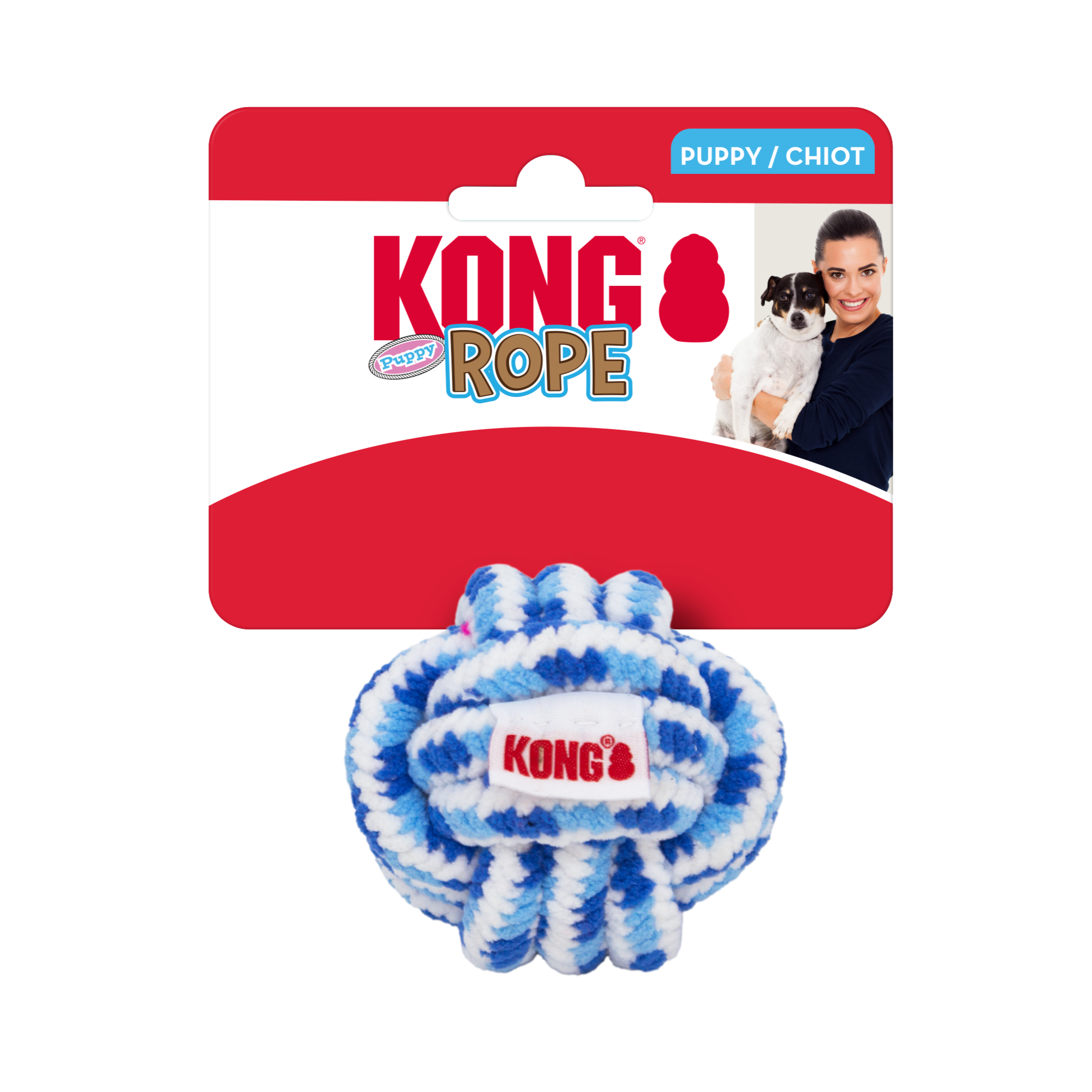 KONG Dog Toys Rope Ball for Puppies Assorted Small