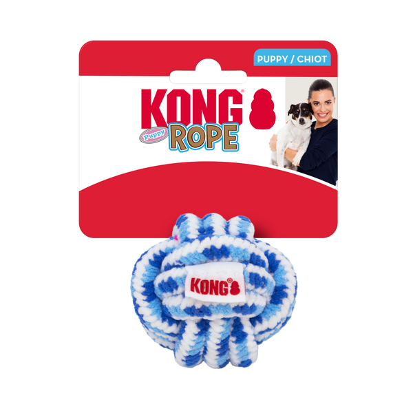 KONG Dog Toys Rope Ball for Puppies Assorted Small