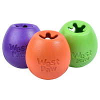 West Paw Rumbl treat dispensing dog toy, large size colour range