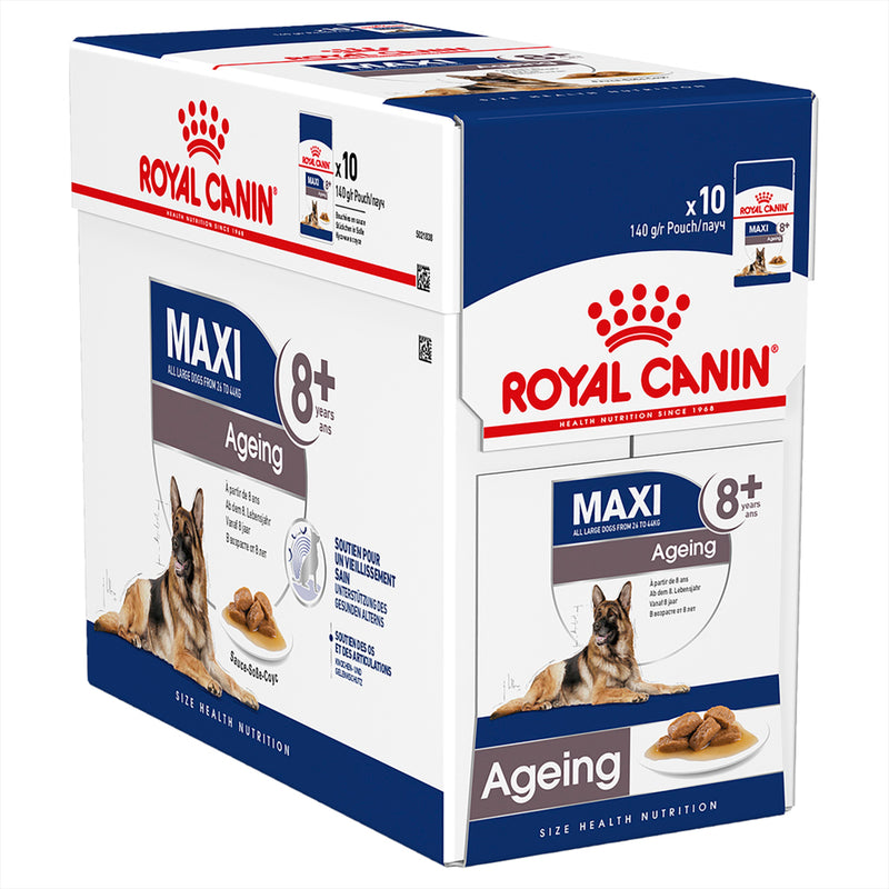 Royal Canin Maxi Ageing 8+ 140gx10 Pouches | PeekAPaw Pet Supplies